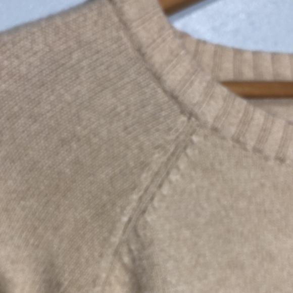 WILDFLOWER Yellow Springs | Beige Ruffled Tiered Sleeves Cotton Blend Sweater L - Picture 7 of 10